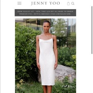 Jenny Yoo Poppy dress white sequin